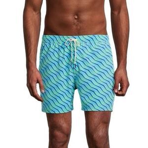 Fair Harbor Mens The Bungalow Short Swim Suit Trunks Seabay Line 8" Size XXL EUC